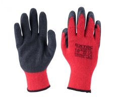 EXTOL PREMIUM rukavice bavlněné polomáčené v latexu, velikost 10"