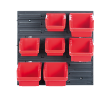 Závěsný panel se 7 boxy na nářadí ORDERLINE 400x110x400mm